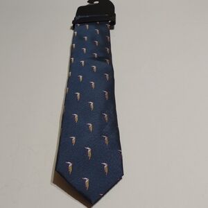 Stylish Blue Tie with Colorful Patterns